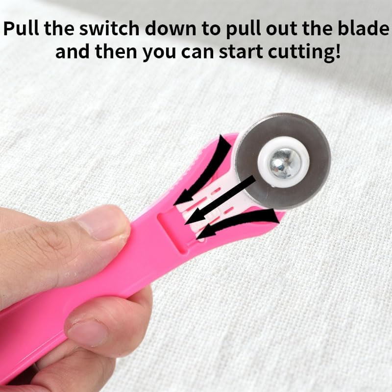 Rotary Cutter for Fabric, 45mm and 28mm Cutters Kit with Extra 10