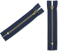 ZHYOHEN 2PCS 4 Inches Metal Zipper Replacement Brass Jeans Zippers 5mm