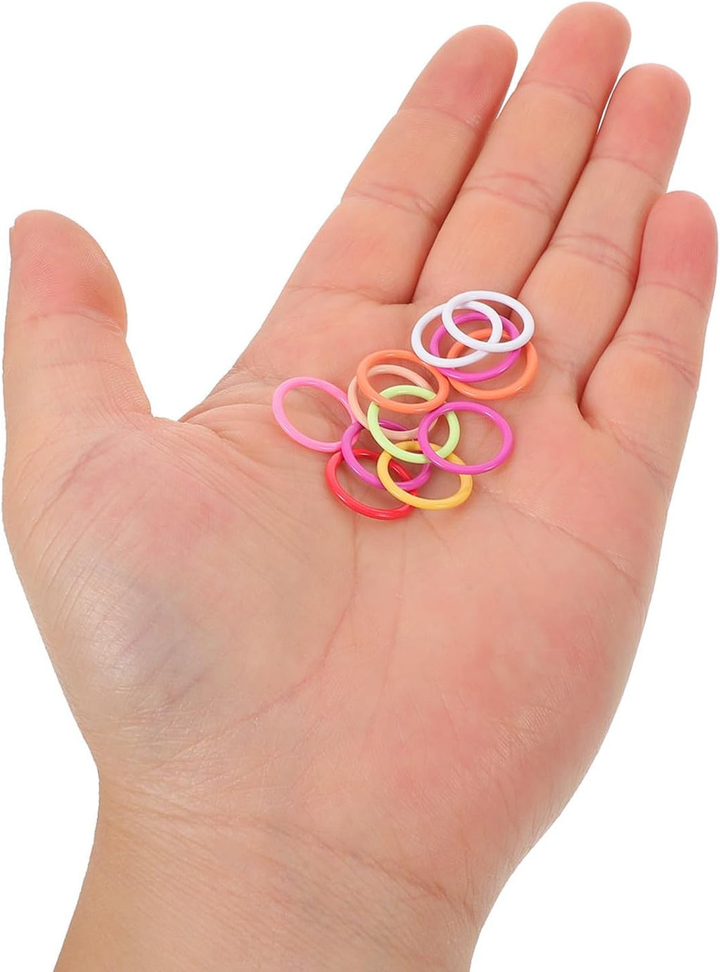 200pcs Metal Stitch Markers, 12mm Multi-Color Rings
