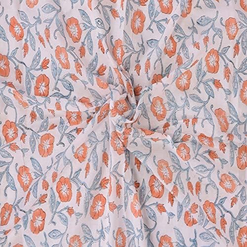 Trade Star Floral Print 3 Yard Fabric 100% Cotton for DIY Crafting