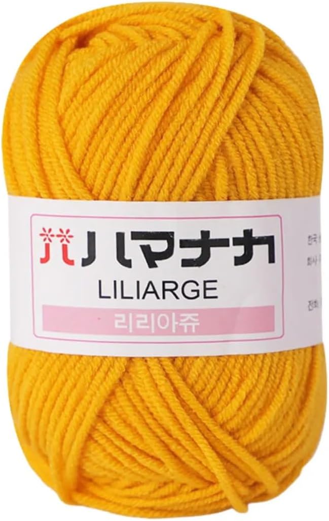 4PCS Cotton Milk Yarn, 4-Ply Worsted Weight Thread for Knitting &