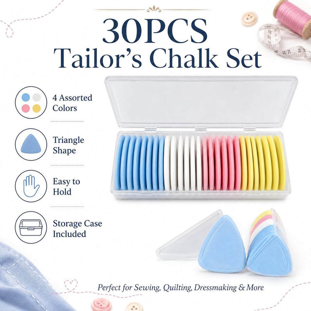 10 Pack Tailors Chalk 4-Color Triangle Fabric Chalk for Sewing