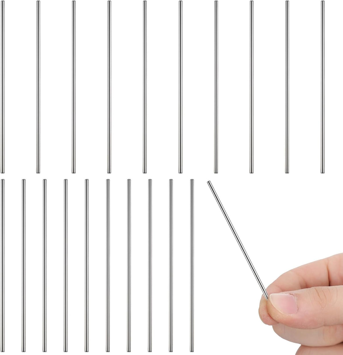 20pcs Metal Blocking Rods, Round Steel Board Pegs Set