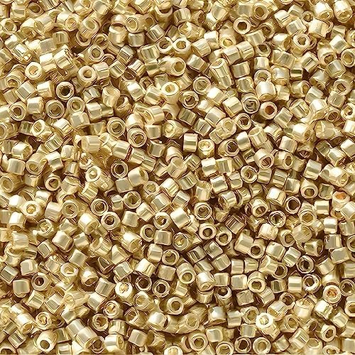 Duracoat Galvanized Pale Gold Miyuki Delica Beads 11/0 (DB2501-TB)