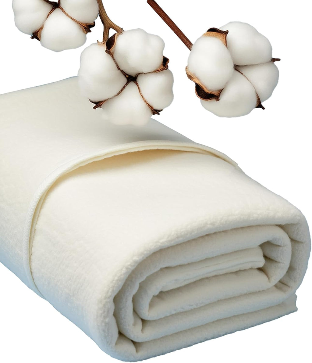 HANPATQUI 1PCS 45 x 60 inch Natural Cotton Quilting Batting Crib Size
