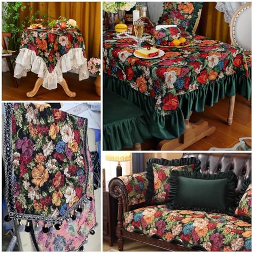 Heavy Floral Jacquard Fabric by the Yard – Vintage Romantic Pattern