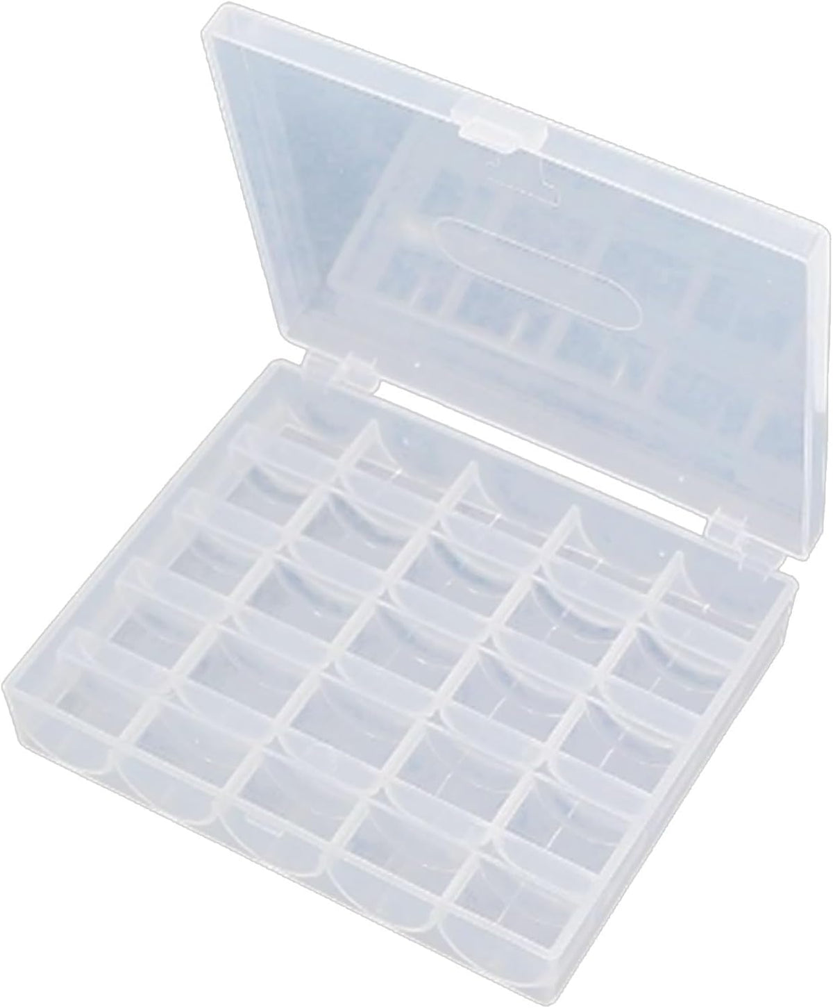 Bobbin Box 25 Slots Transparent Empty Organizer Sewing Craft Storage