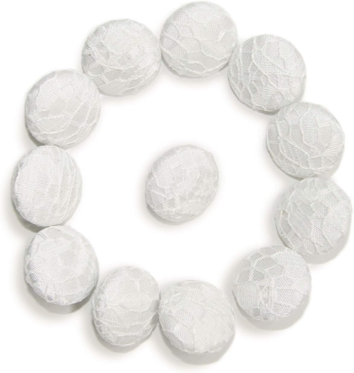 ButtonMode Lace Bridal Bustle Buttons for Wedding Dress, Fabric