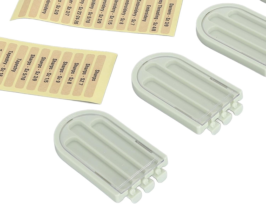 LiebeWH 3 Compartments Sewing Needle Case Plastic Needle Case Portable