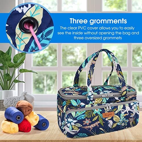 Yarn Bag-Large Size-Yarn Storage Organizer with Grommets-Portable