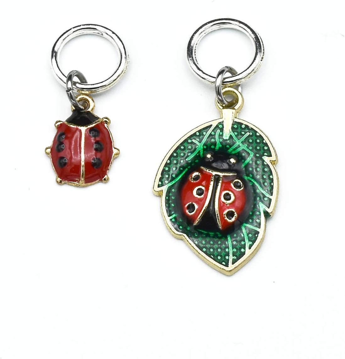 Ladybug Knitting Stitch Markers Set of 6 & Storage Case