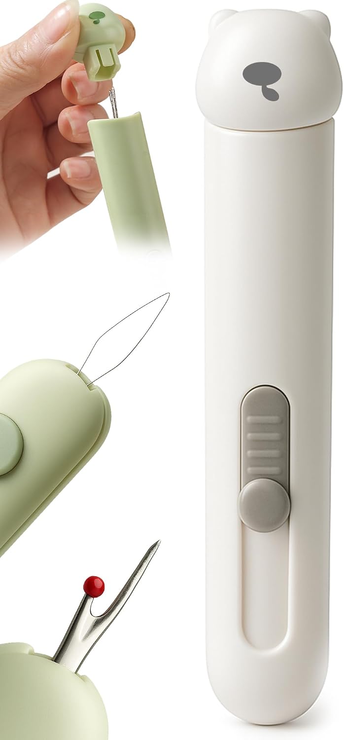 3 in 1 Automatic Needle Threader & Seam Ripper Tool with Storage