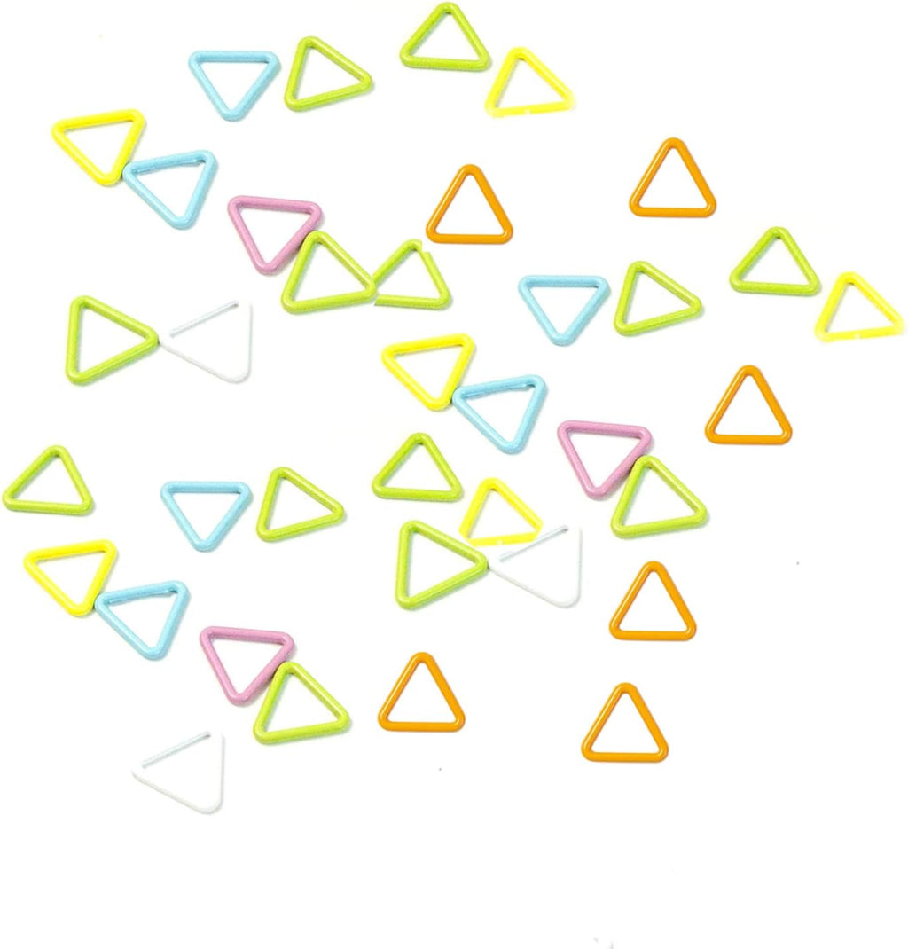 Wonafa 30Pcs Metal Stitch Markers,Triangle Knitting Markers