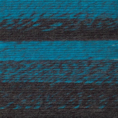 Lion Brand Yarn 826-209 Scarfie Yarn, Charcoal/Aqua