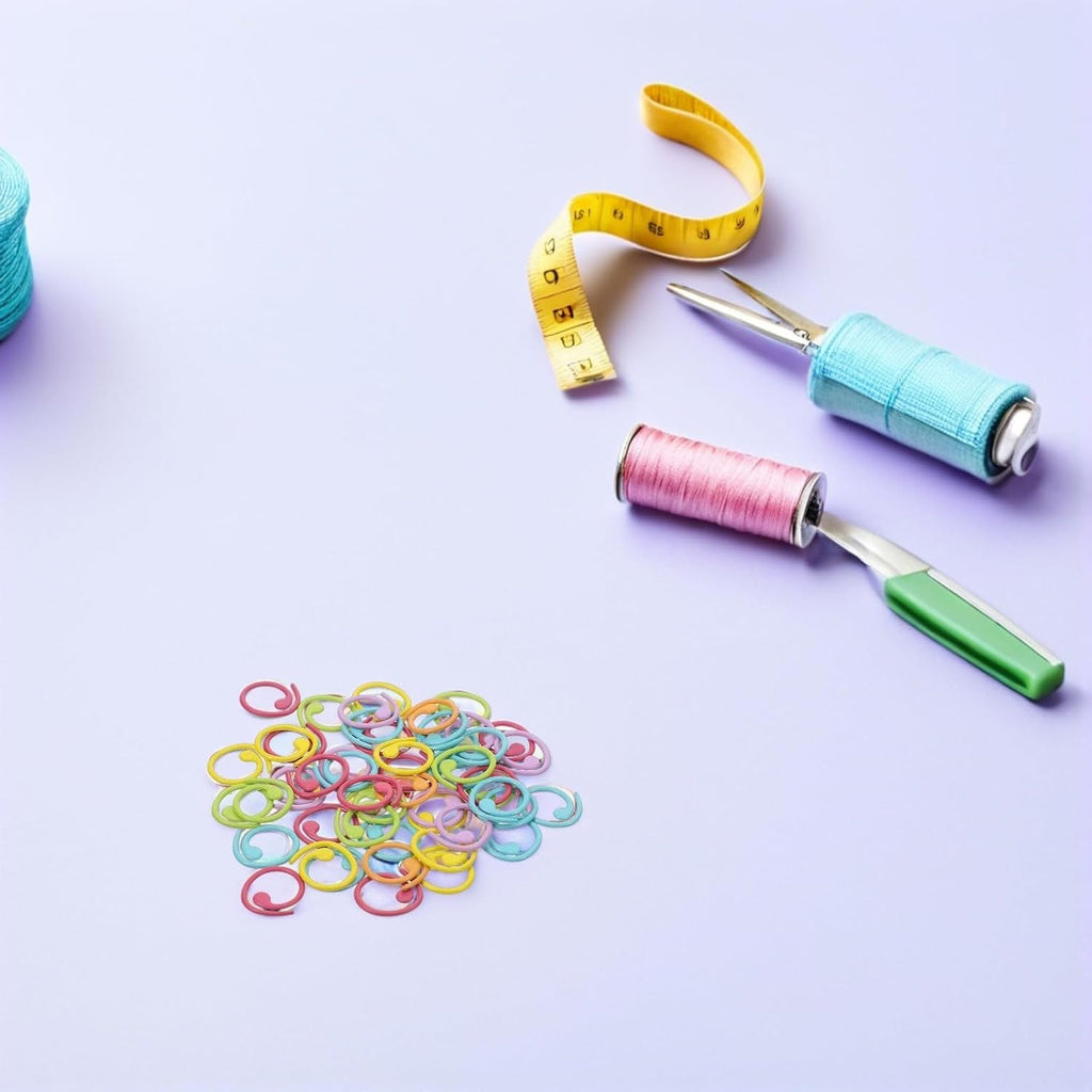 50Pcs Metal Stitch Markers for Knitting and Crochet Projects