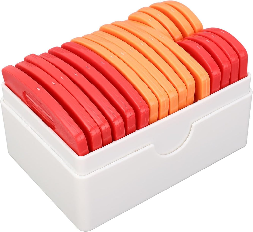 20PCS Steel Knit Blocking Combs Kit with Clear Storage Box Plastic