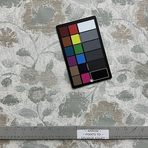 Myla in Sea Spray | Upholstery Fabric | Floral Jacquard in Mint