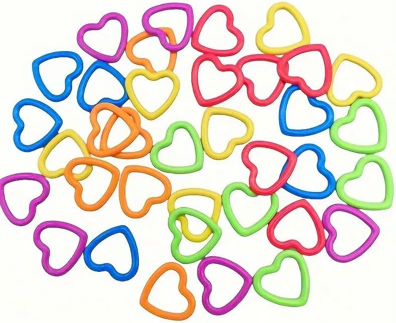 Colorful D-Rings & Stitch Rings with Hook Markers & Knitting Stoppers