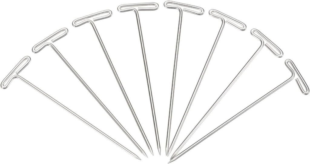Blulu 150 Pieces T Pins 2 Inch Stainless Steel Wig Pins for Sewing