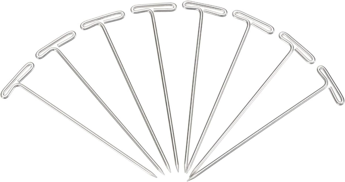 Blulu 150 Pieces T Pins 2 Inch Stainless Steel Wig Pins for Sewing