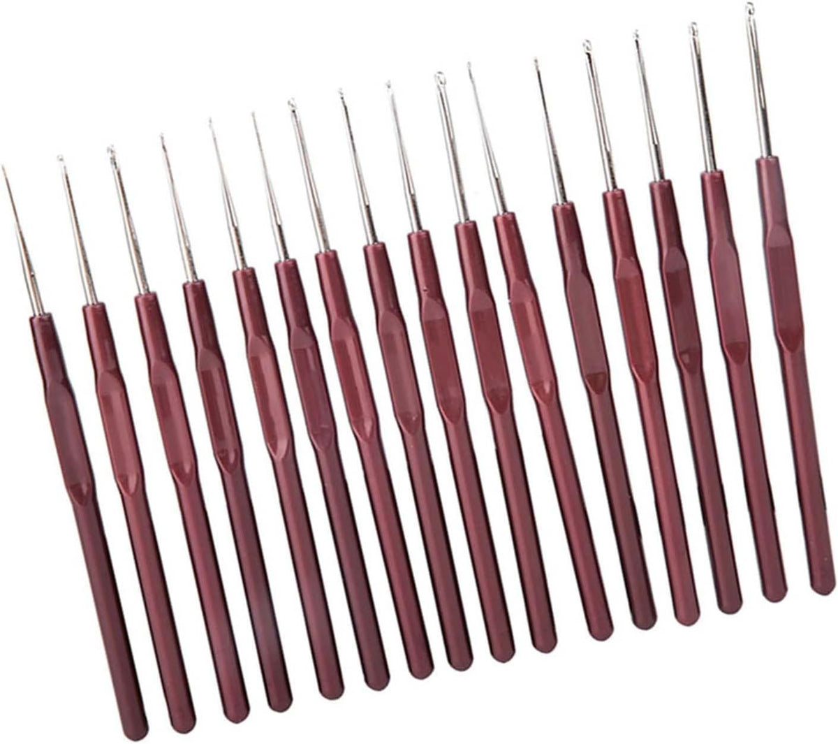 aqxreight Ultra Fine Lace Crochet Hook Set - 16PCS Stainless Steel