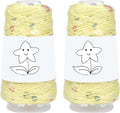 2 Balls Sequin Sparkle Cotton Yarn, Metallic Lurex Sequin Thread