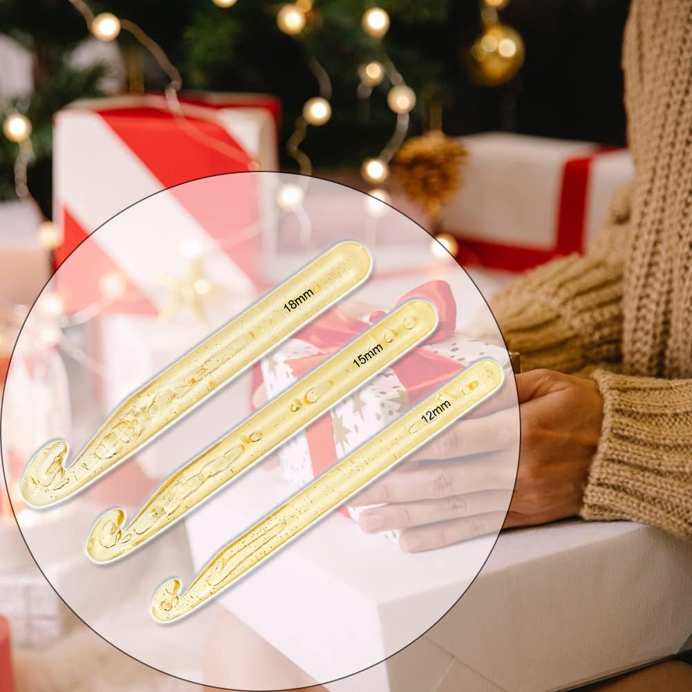Plastic Crochet Hooks 3 pcs Large Sizes Long Crochet Needles Set