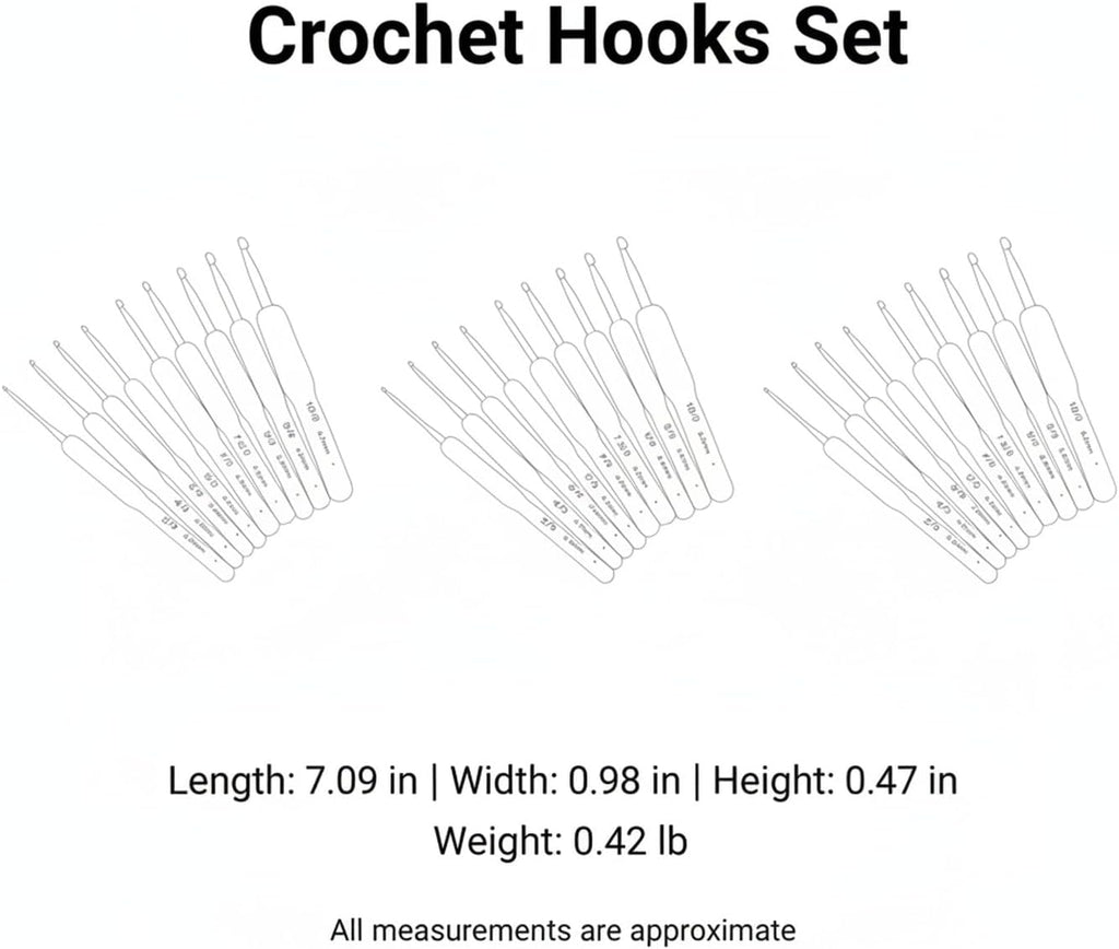 Crochet Hook with Silicone Handle and Aluminum Shaft (1 PC)