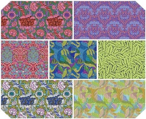 Kaffe Fassett x The Original Morris & Co. Bold 7 Fat Quarters