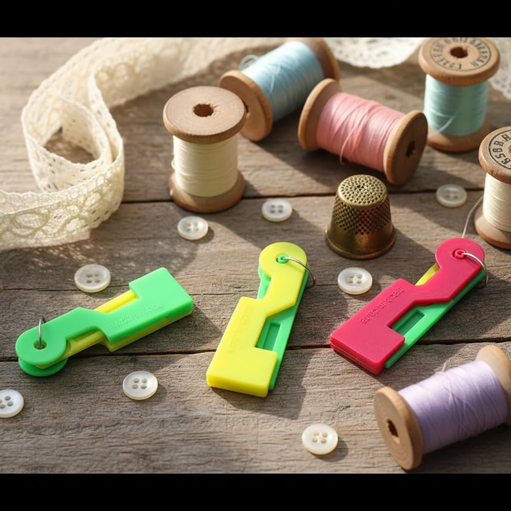 10Pcs Colourfull Automatic Sewing Needle Device Threader Thread Device
