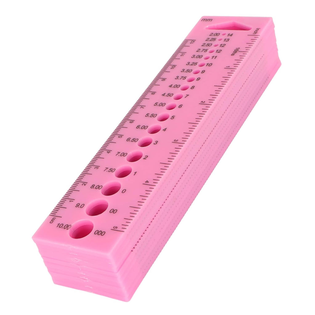 Zerodis Knitting Tools Accessories Gauge Knitting Needle Sizer Gauge