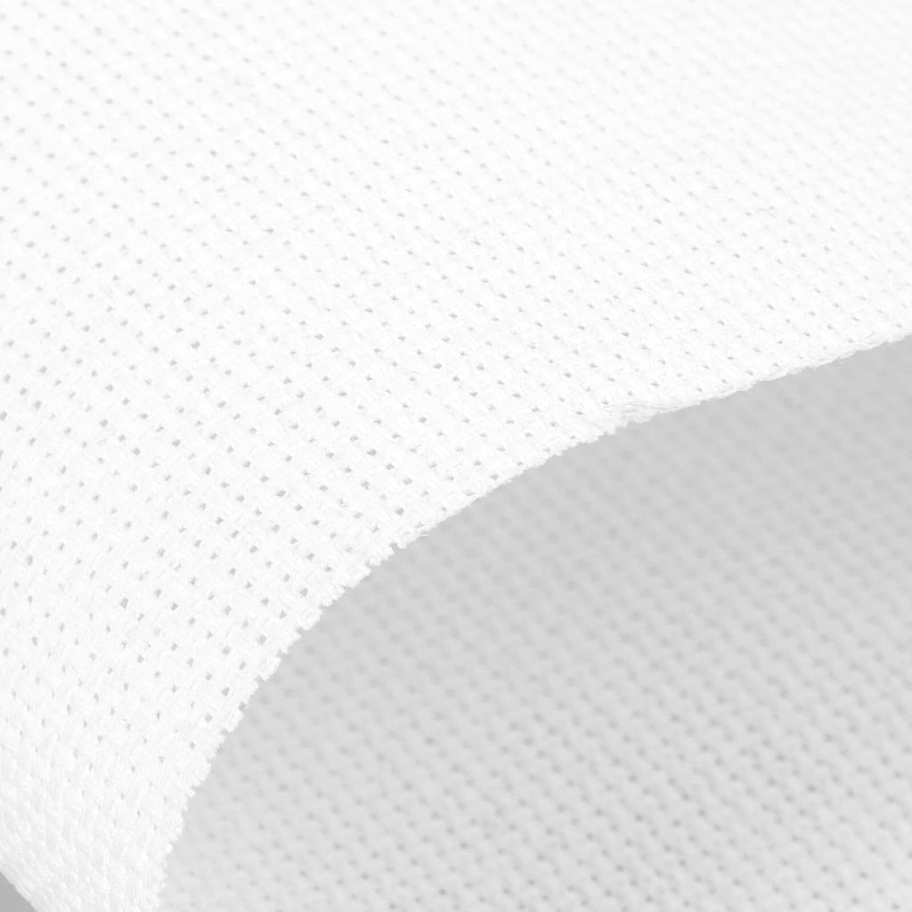White Cross Stitch Fabric, Polyester Cotton, 2 Sheets for Crafting