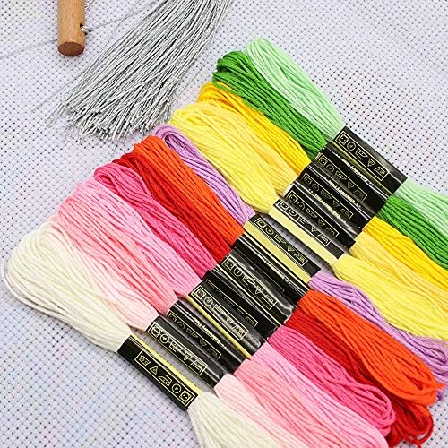XLSFPY Rainbow Cotton Embroidery Floss – 50 Skeins