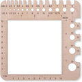 1 Pcs Wooden Knitting Crochet Gauge Ruler,Needle Sizer Stitch Counter