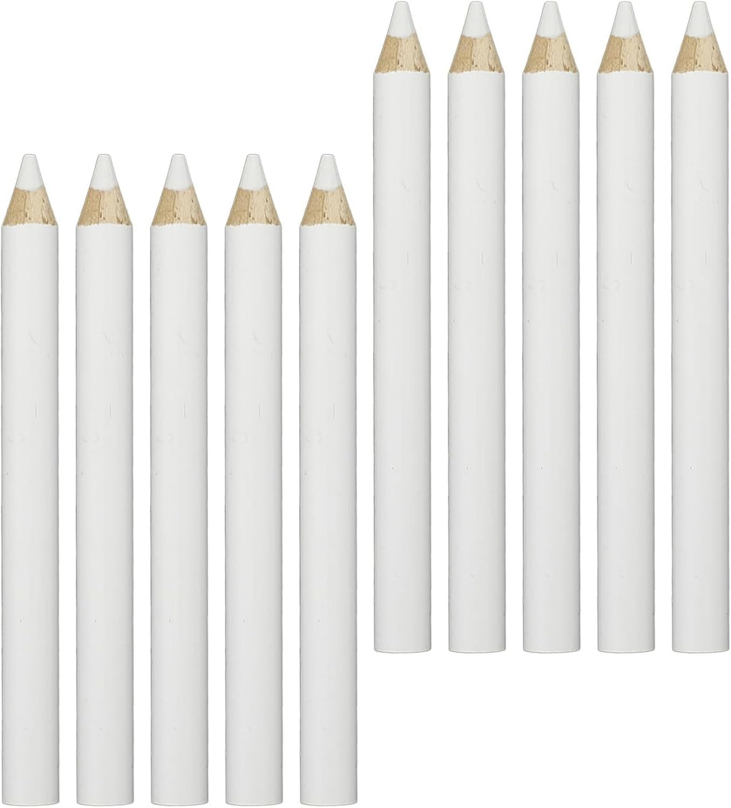 Fabric Pencils for Sewing, 10 Pcs White Water Soluble Fabric Tailors