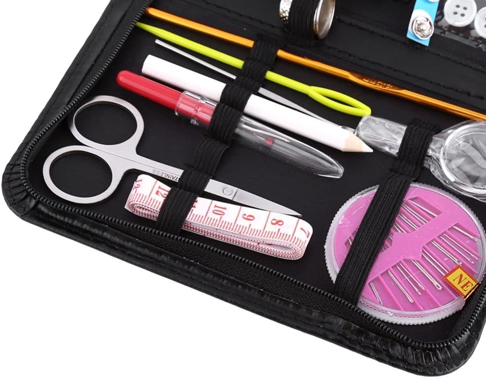 Anu Limen 58 Pcs Basic Sewing Kit, Portable Needle and Thread Set with