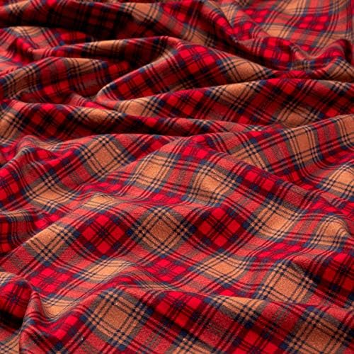 Whistler Studios Dad Plaids Flannel Emanuel Rust, Fabric by the Yard