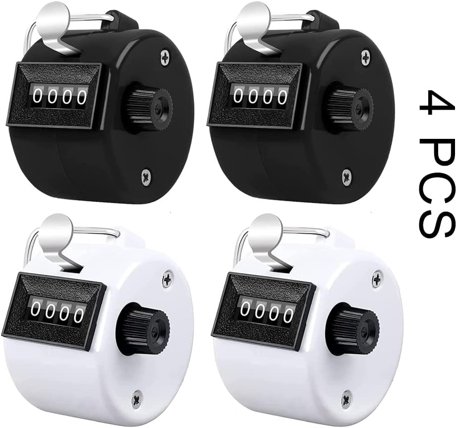 Counter Clicker 4-Digit Number Count, Handheld Mechanical Counters