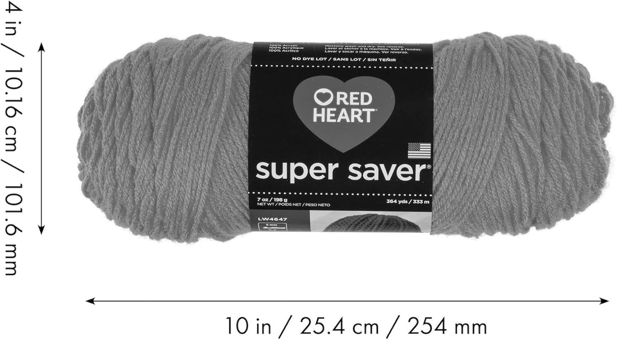 RED HEART Super Saver 3-Pack yarn, CHERRY RED 3 Pack