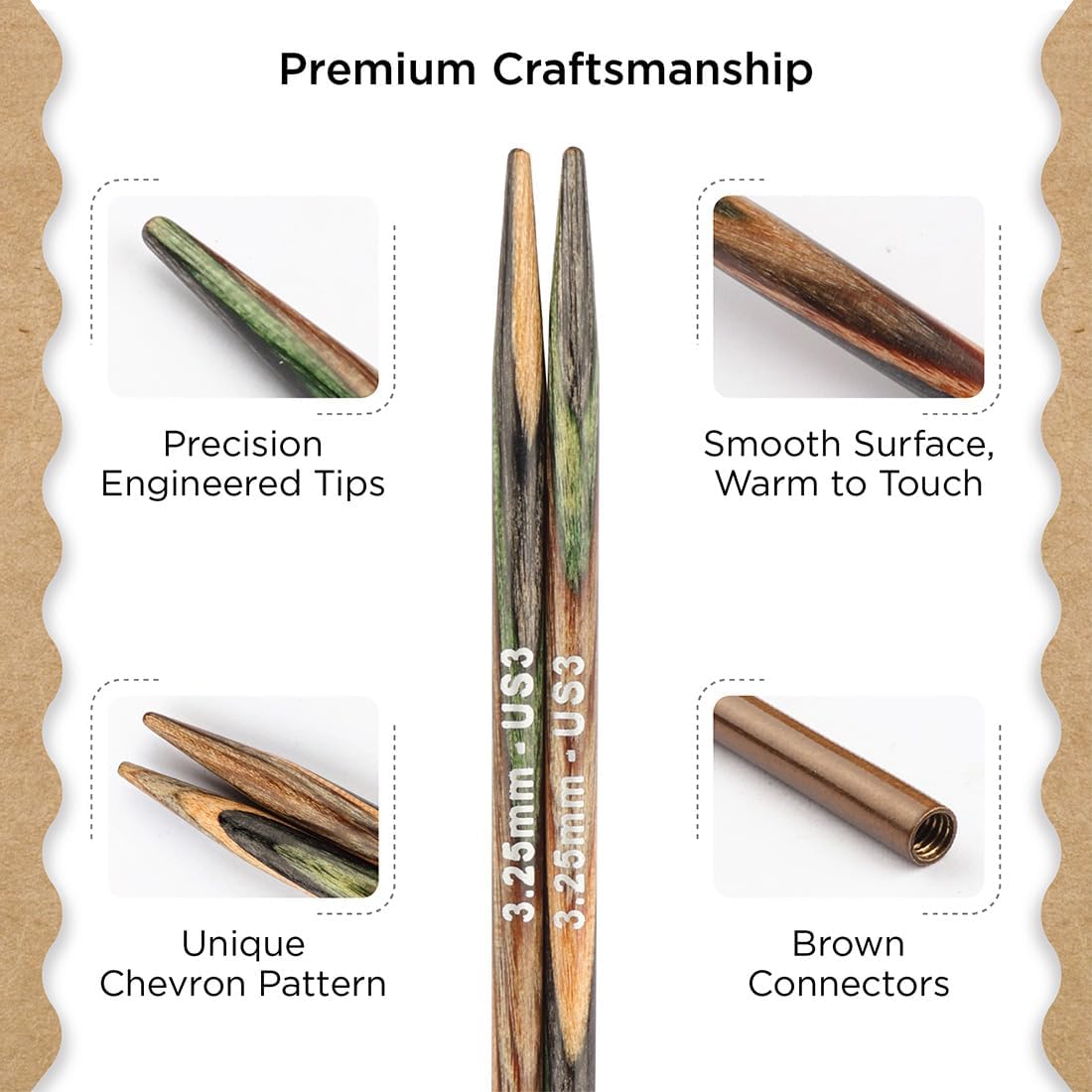 Knitter’s Pride Terra Interchangeable Needle 5”(13cm) - US 3(3.25mm)