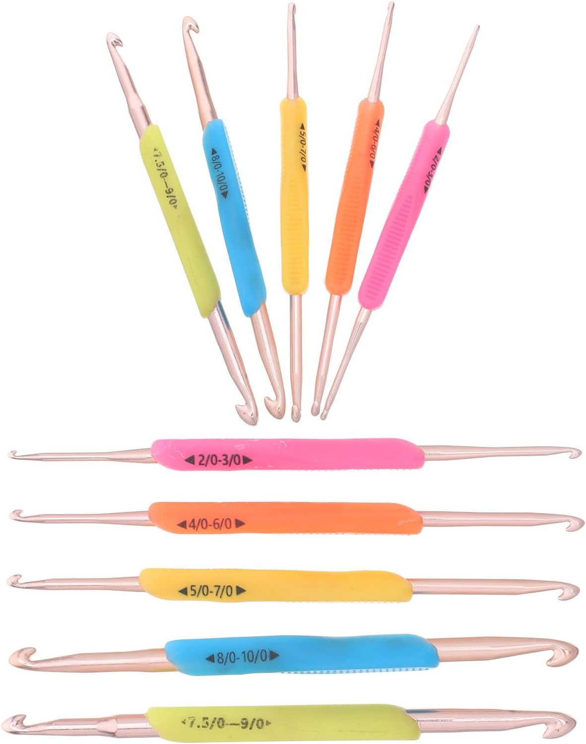 10pcs Double Headed Crochet Hooks Set for Yarn and Scarves