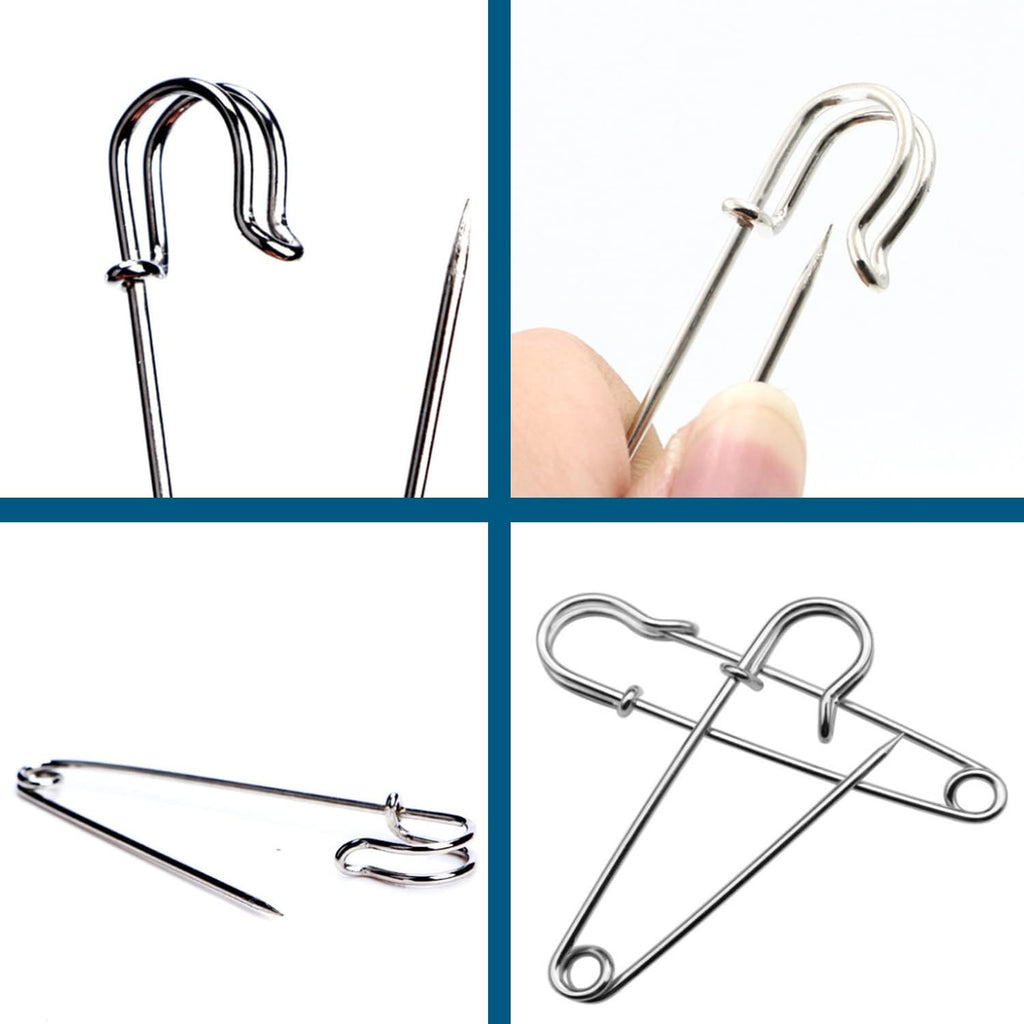 Large Safety Pins Assorted Sizes Clothes 60Pcs Heavy Duty 3 Sizes