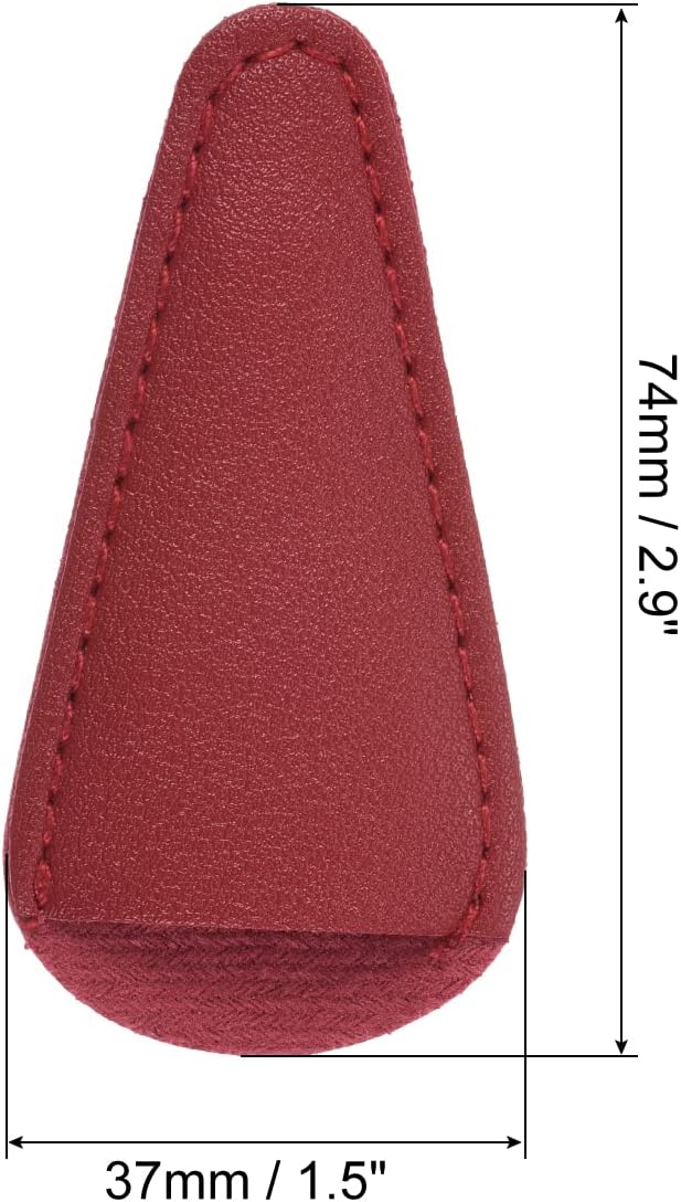 PATIKIL 2.9"x1.5" PU Leather Scissors Sheath 6 Pack Protector Dark Red