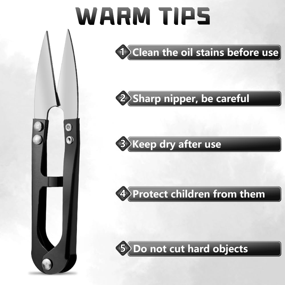 WMYCONGCONG 24 PCS Black U Sewing Scissors Clippers Yarn Thread Cutter