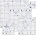 SpinAbout Non-Slip Acrylic Quilting Rulers, Clear with Blue Markings