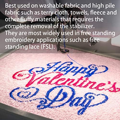 Seneme Water Soluble Stabilizer for Embroidery Backing & Topping 12" x