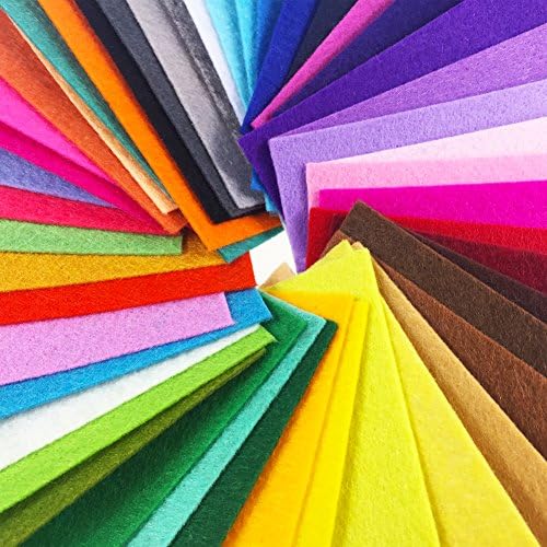 flic-flac 48PCS 8 x 12 inches (20 x 30cm) Assorted Color Felt Fabric