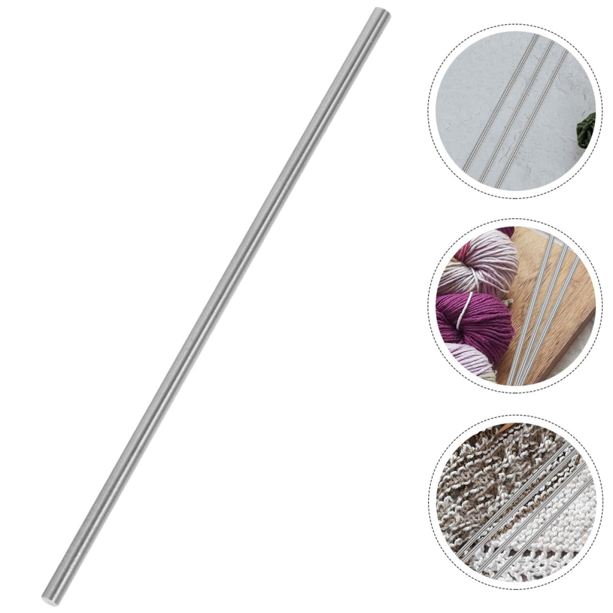 4pcs Stainless Steel Knitting Pins for Hole Boards, Silver