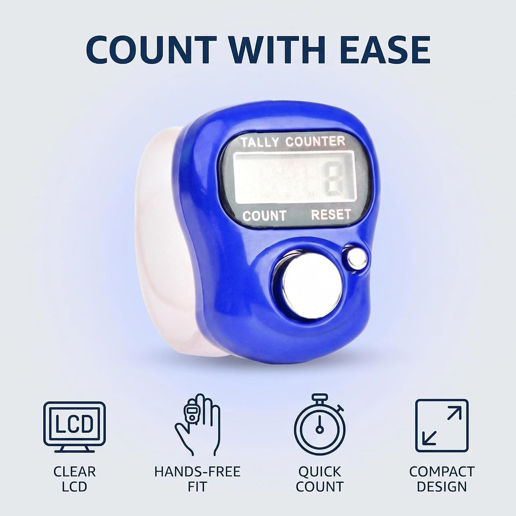 1Pc Blue 5 Digit LED Digital Row Counter, Display Counter Clicker