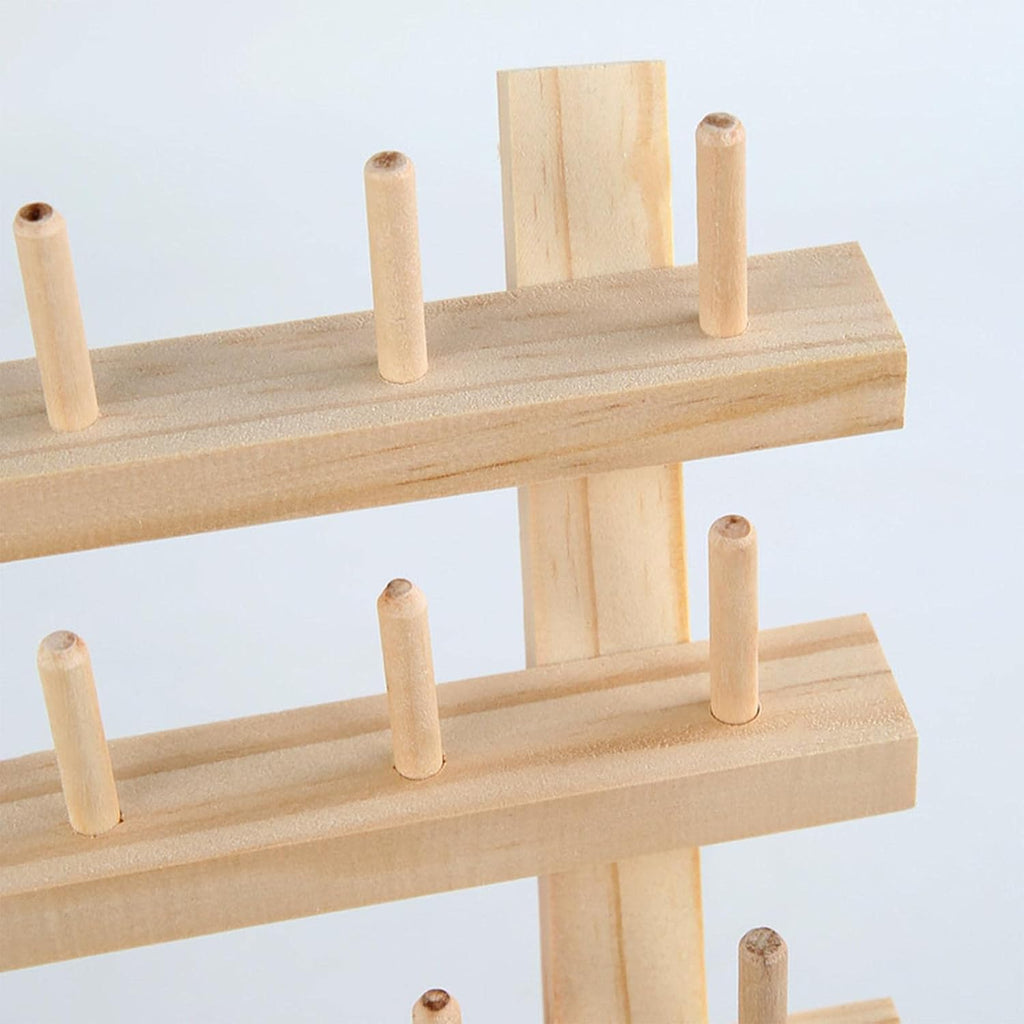 Wooden Thread Storage Rack for 80 Spools - Ideal for Sewing and